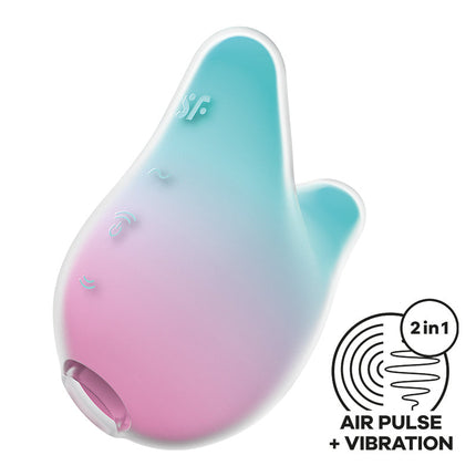 Satisfyer - Mermaid Vibes - Vibrerende Luchtdruk Vibrator - Mint/Roze-Erotiekvoordeel.nl
