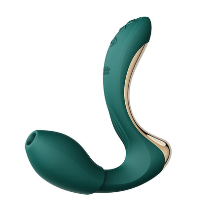Zalo - Talis - G-Spot Pulsewave Vibrator met Zuigfunctie en Verwarmfunctie - Smaragd Groen-Erotiekvoordeel.nl