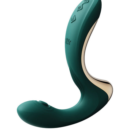 Zalo - Talis - G-Spot Pulsewave Vibrator met Zuigfunctie en Verwarmfunctie - Smaragd Groen-Erotiekvoordeel.nl