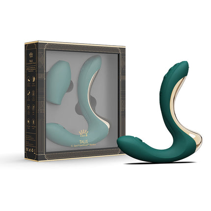 Zalo - Talis - G-Spot Pulsewave Vibrator met Zuigfunctie en Verwarmfunctie - Smaragd Groen-Erotiekvoordeel.nl