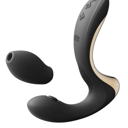 Zalo - Talis - G-Spot Pulsewave Vibrator met Zuigfunctie en Verwarmfunctie - Zwart-Erotiekvoordeel.nl