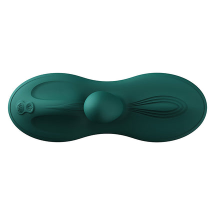Zalo - Flora - Vibrator-kussen - Hands-free Vibrator - Met Warmtefunctie - Smaragd Groen-Erotiekvoordeel.nl