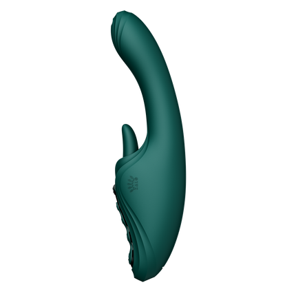 ZALO - Ares - Likkende G-Spot Rabbit Vibrator - Verwarmend - App Control - Smaragd Groen-Erotiekvoordeel.nl