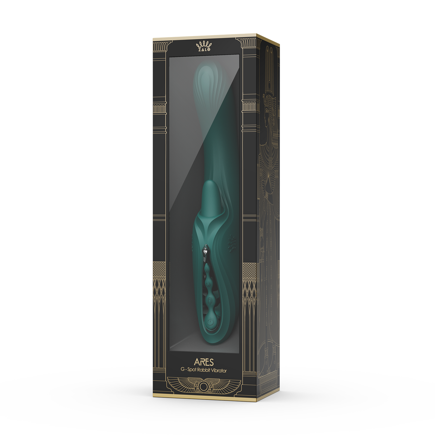ZALO - Ares - Likkende G-Spot Rabbit Vibrator - Verwarmend - App Control - Smaragd Groen-Erotiekvoordeel.nl
