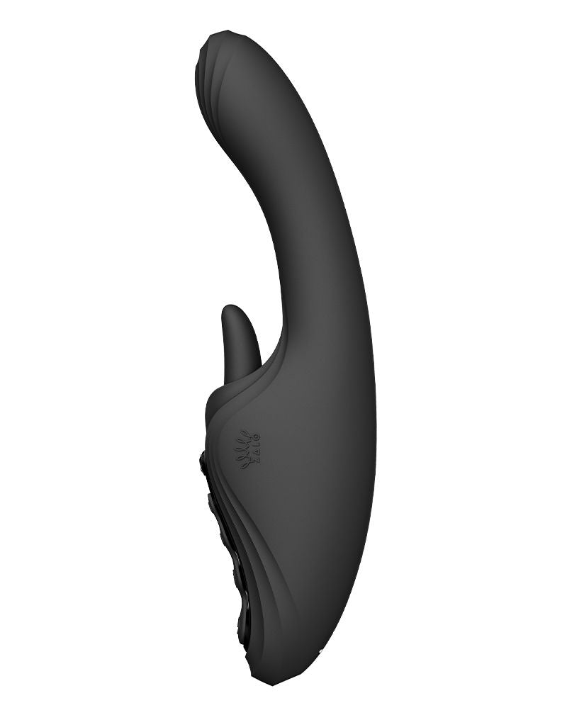ZALO - Ares - Likkende G-Spot Rabbit Vibrator - Verwarmend - App Control - Obsidian Zwart-Erotiekvoordeel.nl