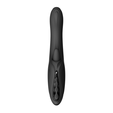 ZALO - Ares - Likkende G-Spot Rabbit Vibrator - Verwarmend - App Control - Obsidian Zwart-Erotiekvoordeel.nl