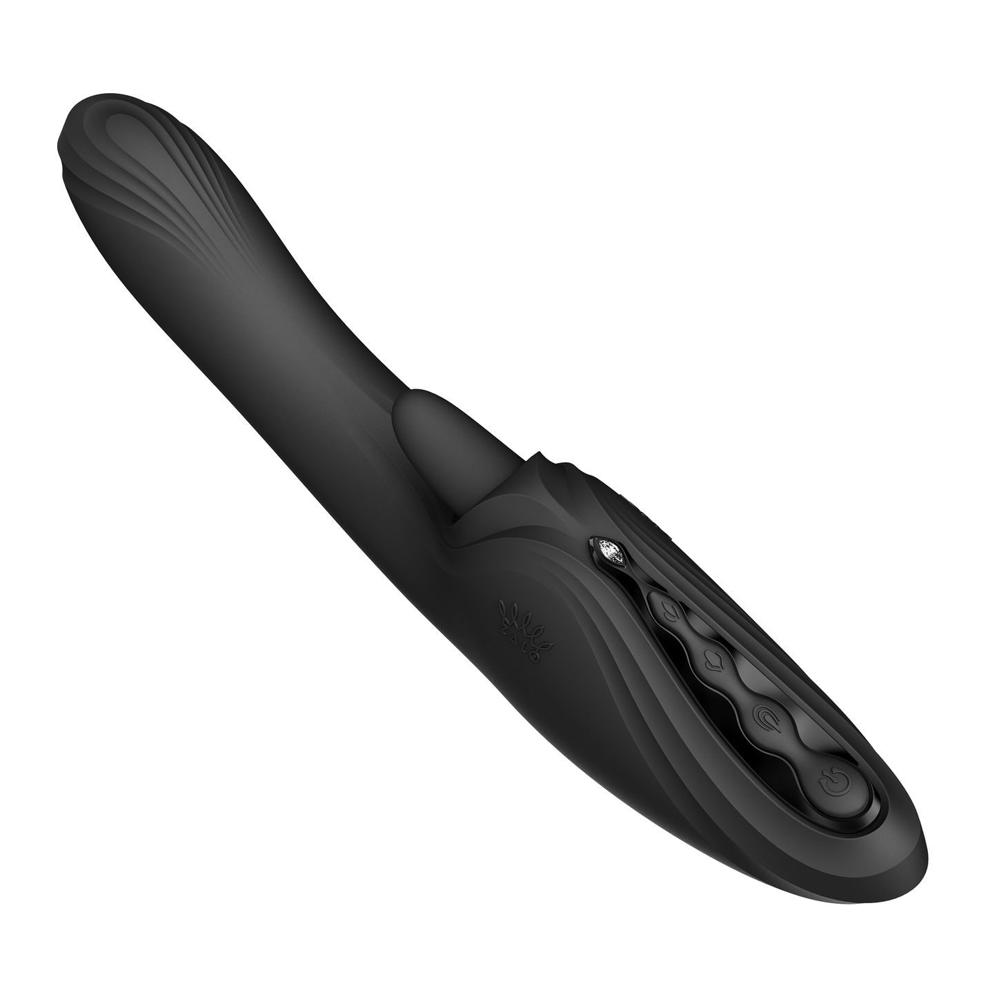 ZALO - Ares - Likkende G-Spot Rabbit Vibrator - Verwarmend - App Control - Obsidian Zwart-Erotiekvoordeel.nl