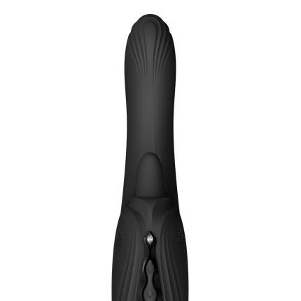 ZALO - Ares - Likkende G-Spot Rabbit Vibrator - Verwarmend - App Control - Obsidian Zwart-Erotiekvoordeel.nl