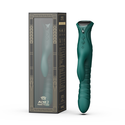 ZALO - Mose 2 - Vibromasseur Rabbit à va-et-vient – Vert émeraude