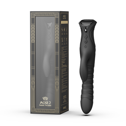 ZALO - Mose 2 - Vibrador con empuje Rabbit – Negro