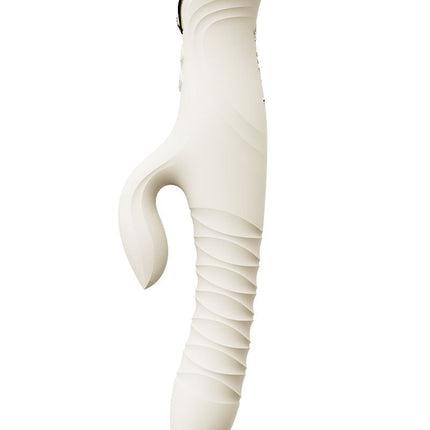 ZALO - Mose 2 - Stoßender Rabbit-Vibrator – Elfenbeinweiß