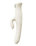 ZALO - Mose 2 - Stoßender Rabbit-Vibrator – Elfenbeinweiß
