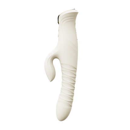 ZALO - Mose 2 - Stoßender Rabbit-Vibrator – Elfenbeinweiß