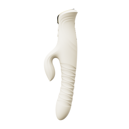 ZALO - Mose 2 - Vibrador con empuje Rabbit – Blanco marfil