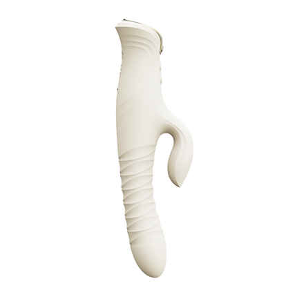 ZALO - Mose 2 - Stoßender Rabbit-Vibrator – Elfenbeinweiß