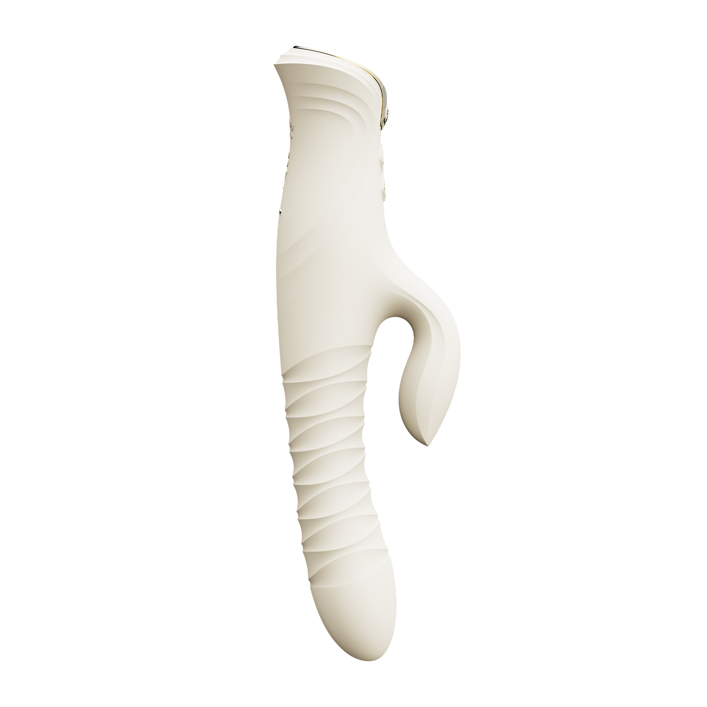 ZALO - Mose 2 - Vibrador con empuje Rabbit – Blanco marfil