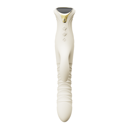 ZALO - Mose 2 - Stoßender Rabbit-Vibrator – Elfenbeinweiß