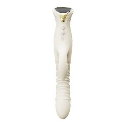 ZALO - Mose 2 - Vibrador con empuje Rabbit – Blanco marfil