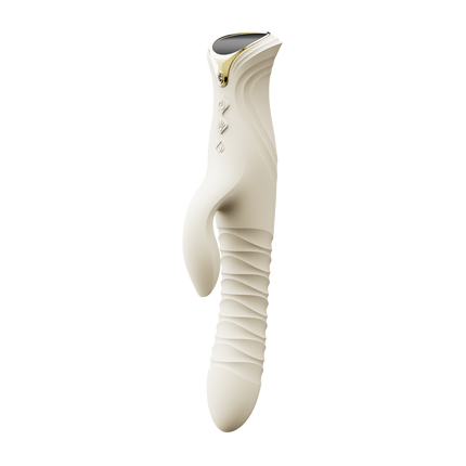 ZALO - Mose 2 - Stoßender Rabbit-Vibrator – Elfenbeinweiß