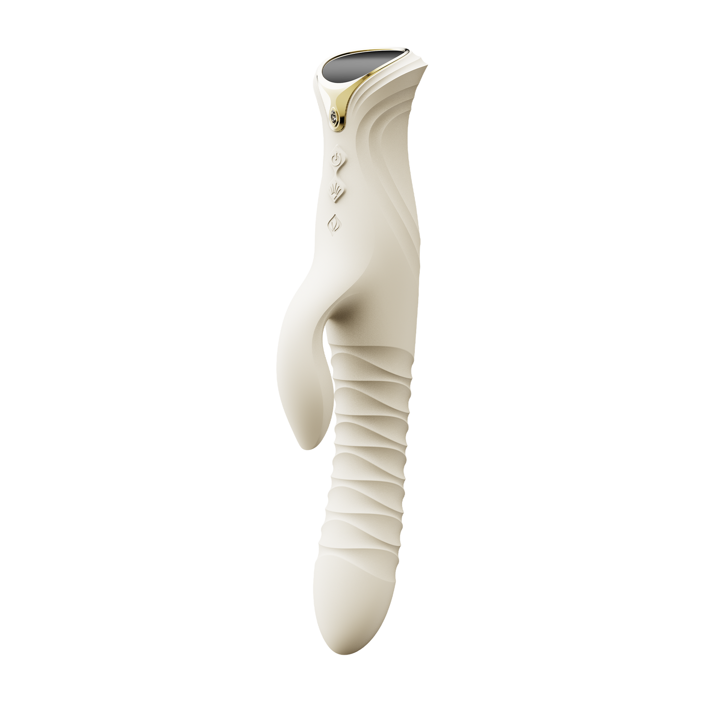 ZALO - Mose 2 - Vibrador con empuje Rabbit – Blanco marfil