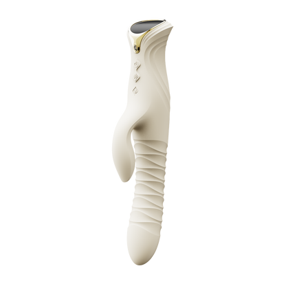 ZALO - Mose 2 - Vibrador con empuje Rabbit – Blanco marfil