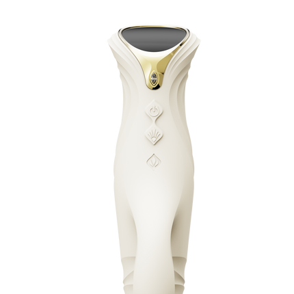 ZALO - Mose 2 - Stoßender Rabbit-Vibrator – Elfenbeinweiß