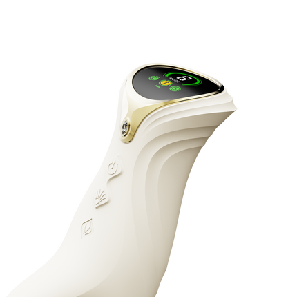 ZALO - Mose 2 - Stoßender Rabbit-Vibrator – Elfenbeinweiß