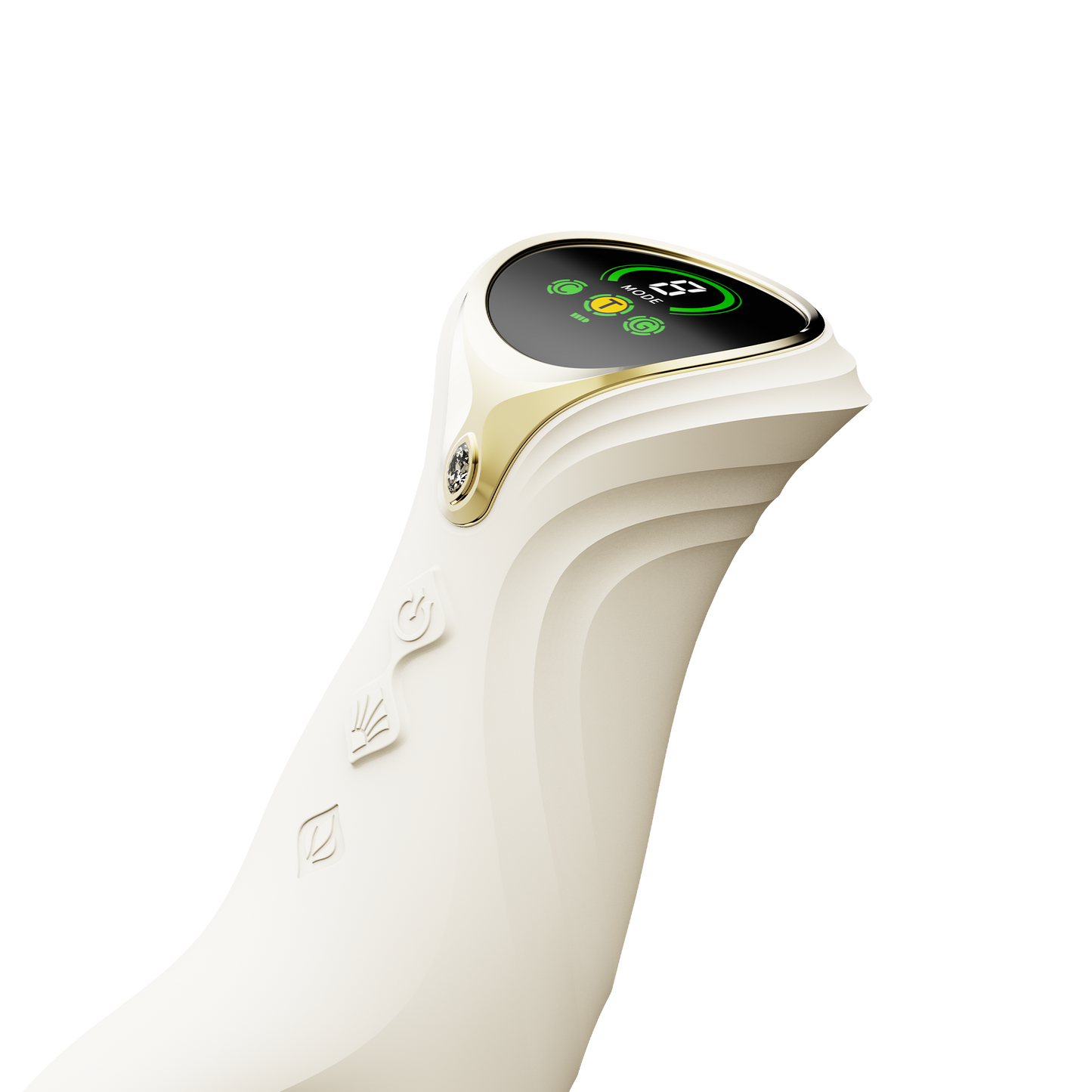 ZALO - Mose 2 - Vibrador con empuje Rabbit – Blanco marfil