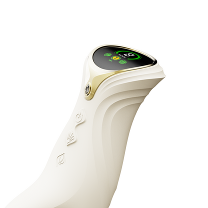 ZALO - Mose 2 - Vibrador con empuje Rabbit – Blanco marfil