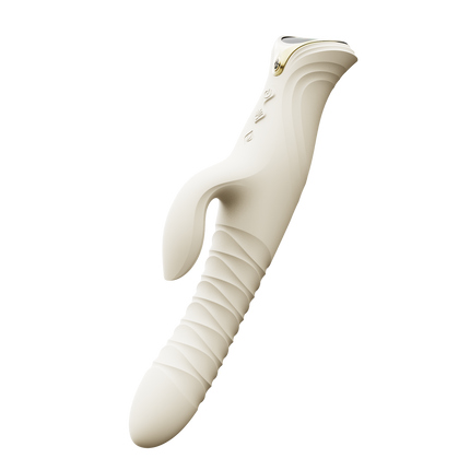 ZALO - Mose 2 - Stoßender Rabbit-Vibrator – Elfenbeinweiß