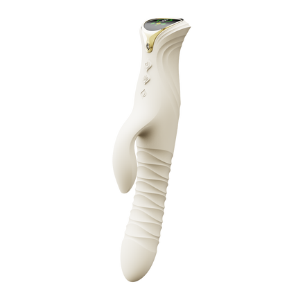 ZALO - Mose 2 - Stoßender Rabbit-Vibrator – Elfenbeinweiß