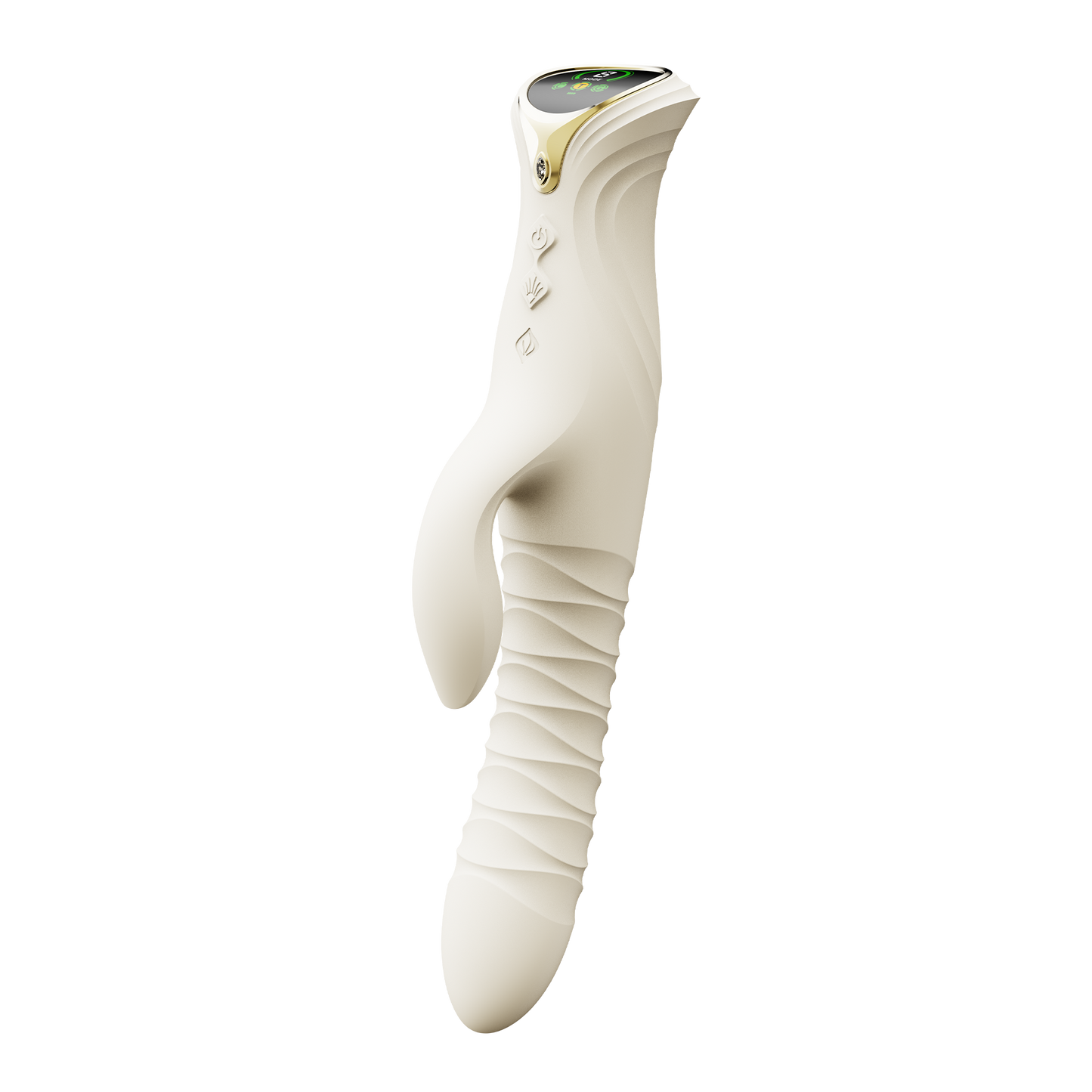 ZALO - Mose 2 - Vibrador con empuje Rabbit – Blanco marfil