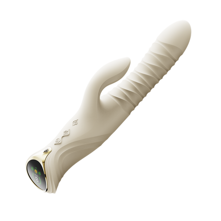ZALO - Mose 2 - Stoßender Rabbit-Vibrator – Elfenbeinweiß