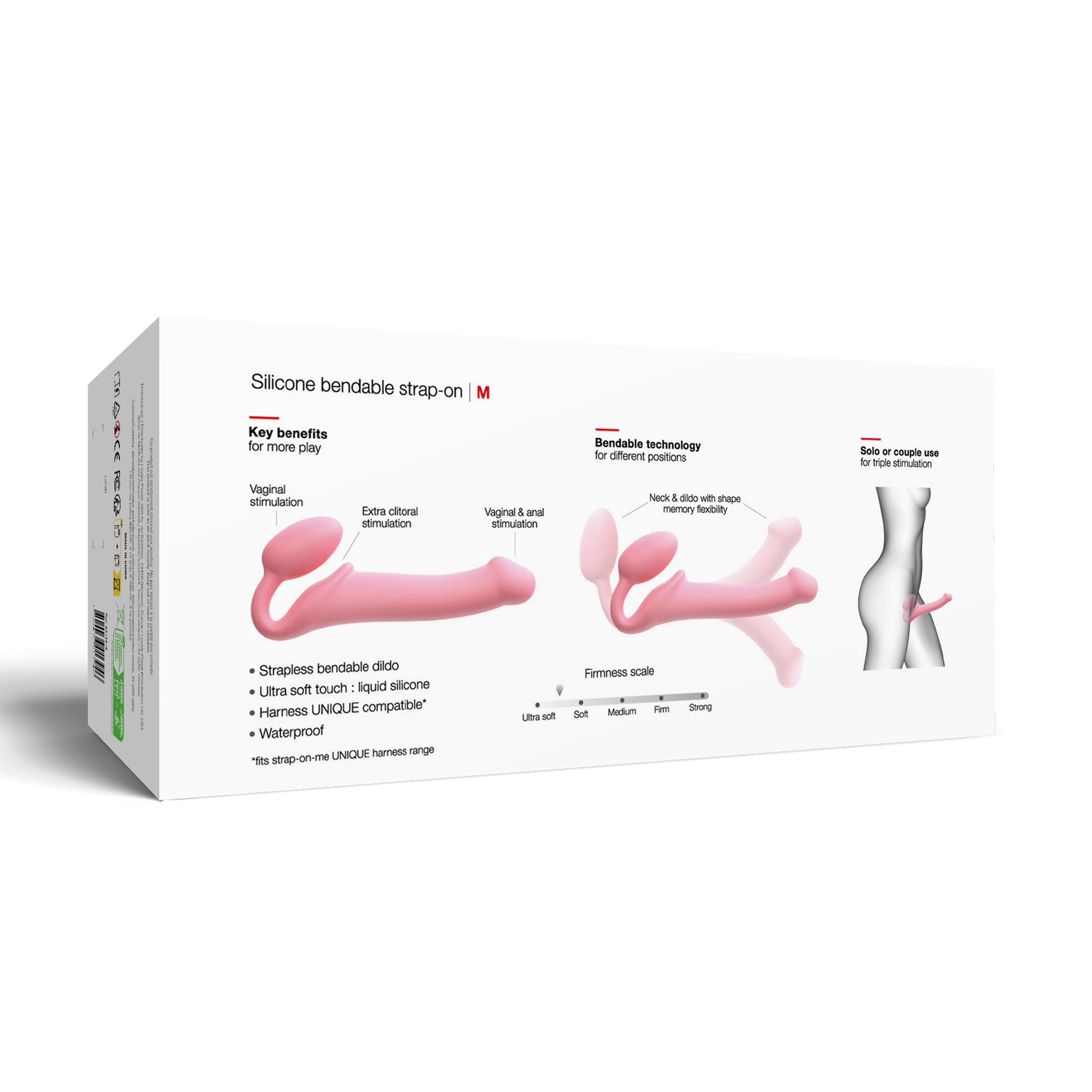 Strap-On-Me - Strapless Strap-on Dildo - Buigbaar - Roze-Erotiekvoordeel.nl