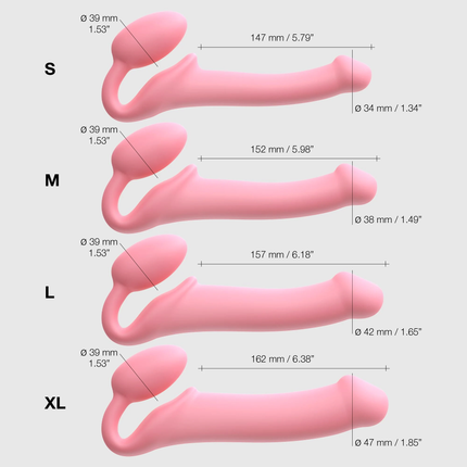 Strap-On-Me - Strapless Strap-on Dildo - Buigbaar - Roze-Rimbastore.com
