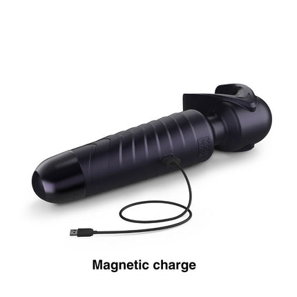 ManWan - Man.Wand EVO - Rechargeable Masturbator AND Wand Vibrator - Black Plum