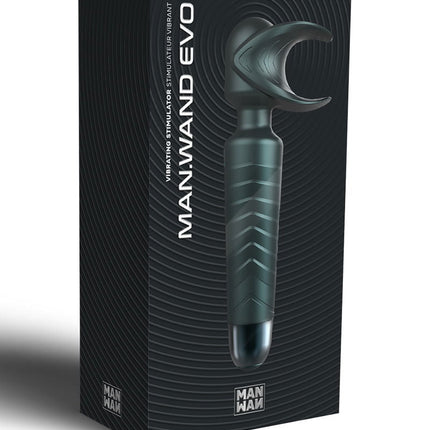 ManWan - Man.Wand EVO - Masturbateur rechargeable ET vibromasseur à baguette - Gris pin