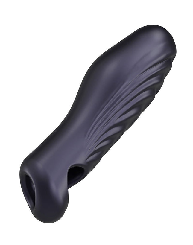 ManWan - Ryzer - Rallonge de pénis et gaine de masturbation souple - Black Plum