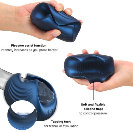 ManWan - Sub One - Vibrerende Masturbator met Tapping Feature - Stellar Blue