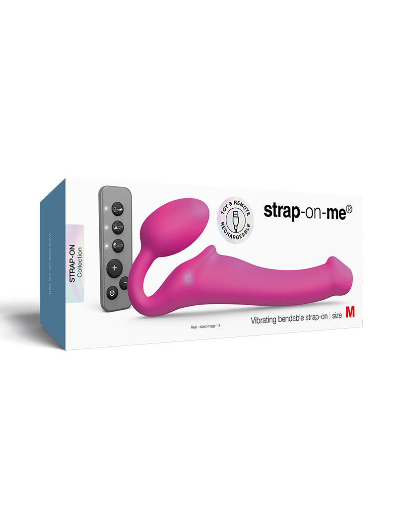 Strap-On-Me - Strapless Strap-on Vibrator - Buigbaar - Fuchsia-Erotiekvoordeel.nl