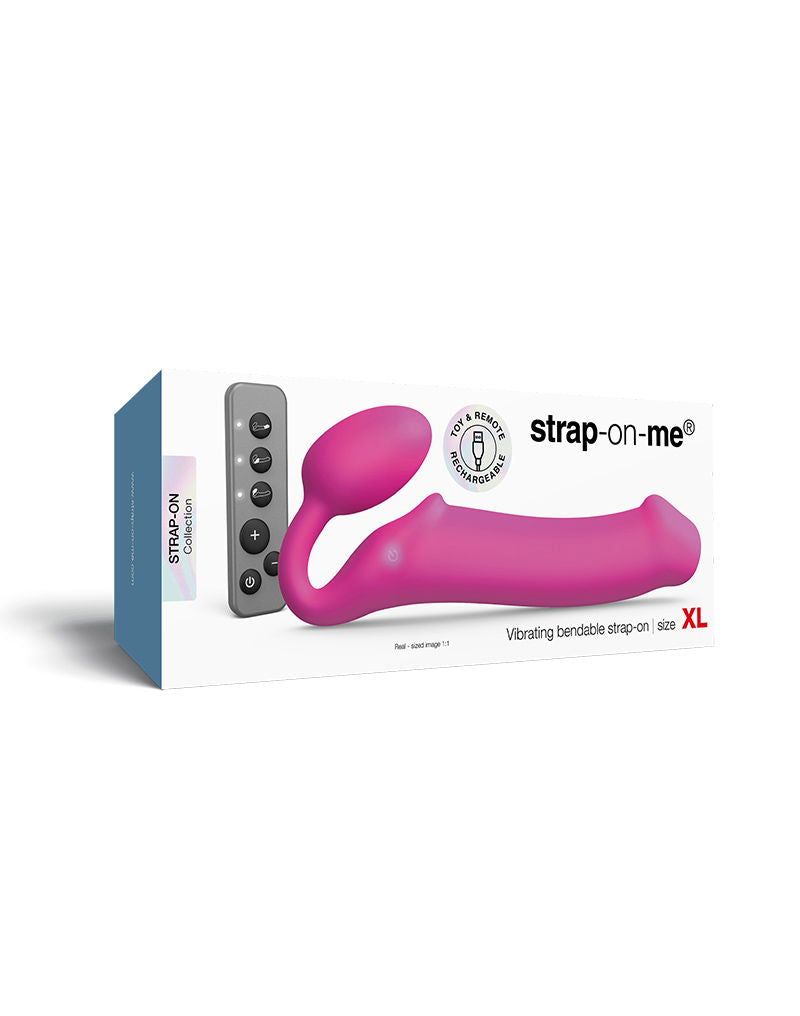Strap-On-Me - Strapless Strap-on Vibrator - Buigbaar - Fuchsia-Erotiekvoordeel.nl