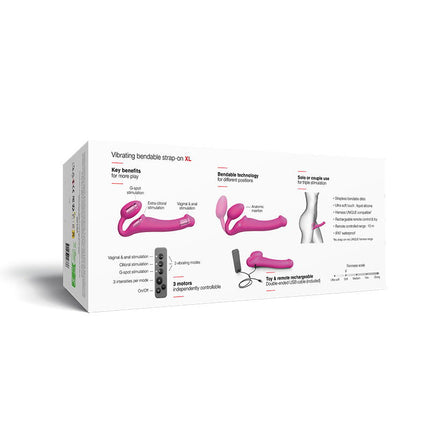Strap-On-Me - Strapless Strap-on Vibrator - Buigbaar - Fuchsia-Rimbastore.com