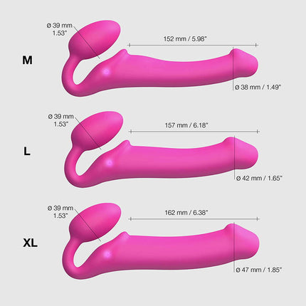 Strap-On-Me - Strapless Strap-on Vibrator - Buigbaar - Fuchsia-Rimbastore.com