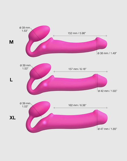 Strap-On-Me - Strapless Strap-on Vibrator - Buigbaar - Fuchsia-Erotiekvoordeel.nl