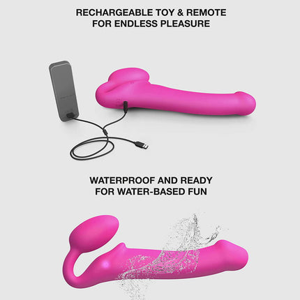 Strap-On-Me - Strapless Strap-on Vibrator - Buigbaar - Fuchsia-Rimbastore.com