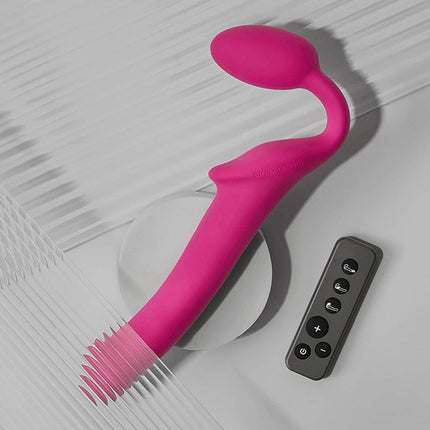 Strap-On-Me - Strapless Strap-on Vibrator - Buigbaar - Fuchsia-Rimbastore.com