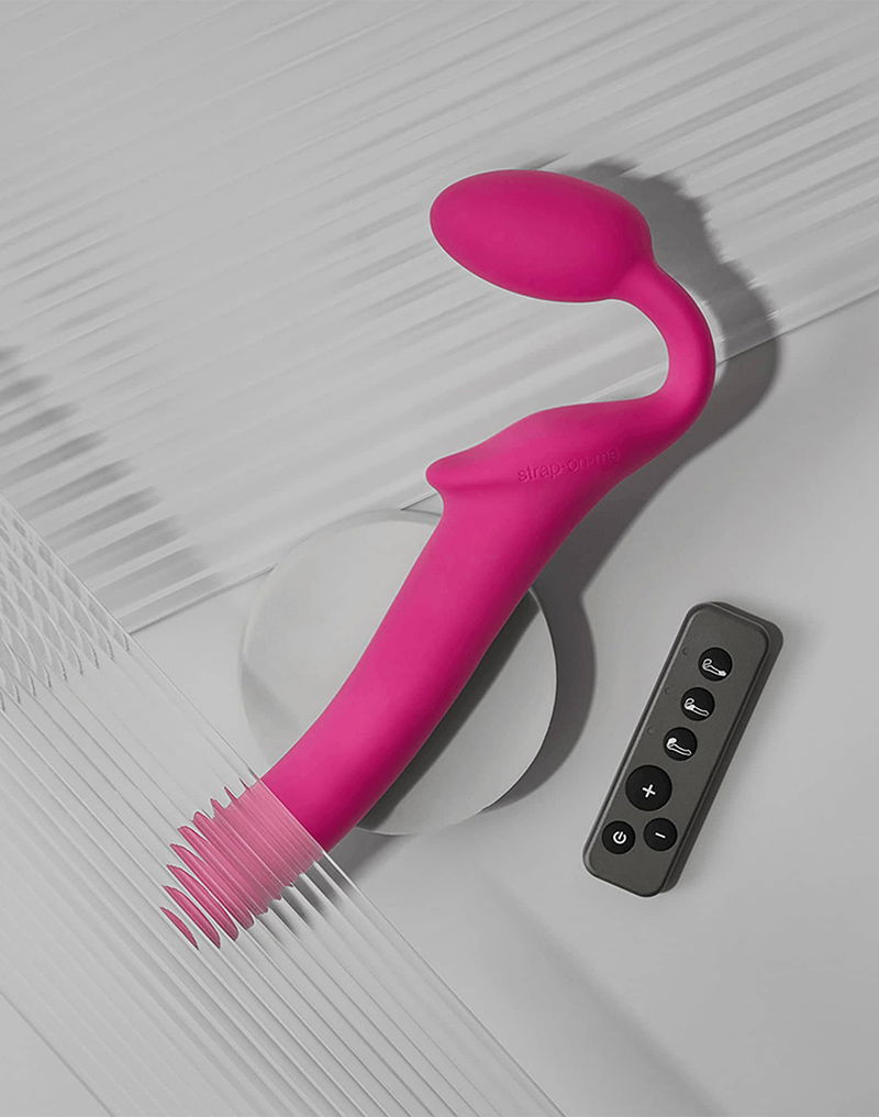 Strap-On-Me - Strapless Strap-on Vibrator - Buigbaar - Fuchsia-Erotiekvoordeel.nl