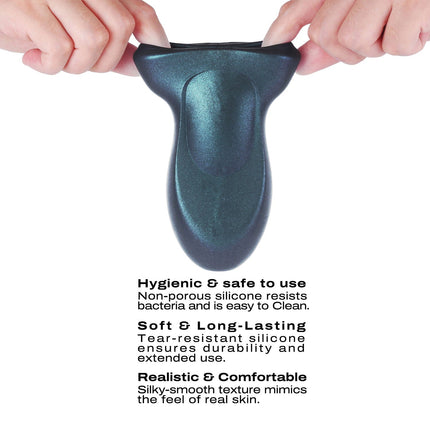 Dorcel - Sili-Cup - Dual Sensation Masturbator - Siliconen - Blauw Metallic-Rimbastore.com