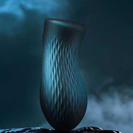 Dorcel - Sili-Cup - Dual Sensation Masturbator - Siliconen - Blauw Metallic-Rimbastore.com