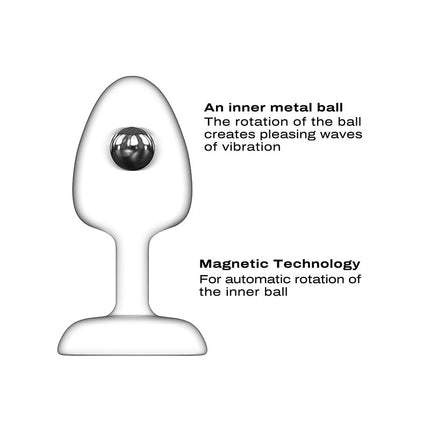 Dorcel - Vibrerende Geisha Infinite Buttplug met Bewegende Metalen Kogel - Zwart - Met Afstandsbediening-Erotiekvoordeel.nl